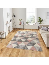 Soma Grey Pink Rug - Thumbnail - 2