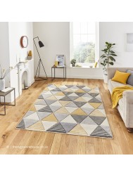 Soma Grey Yellow Rug - Thumbnail - 2