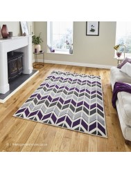 Vola Grey Purple Rug - Thumbnail - 2