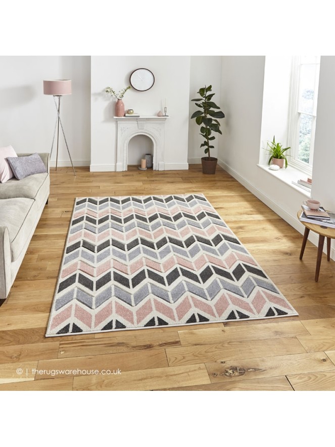 Vola Grey Pink Rug - 2