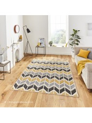 Vola Grey Yellow Rug - Thumbnail - 2