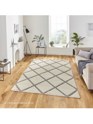 Sava Cream Grey Rug - Thumbnail - 2