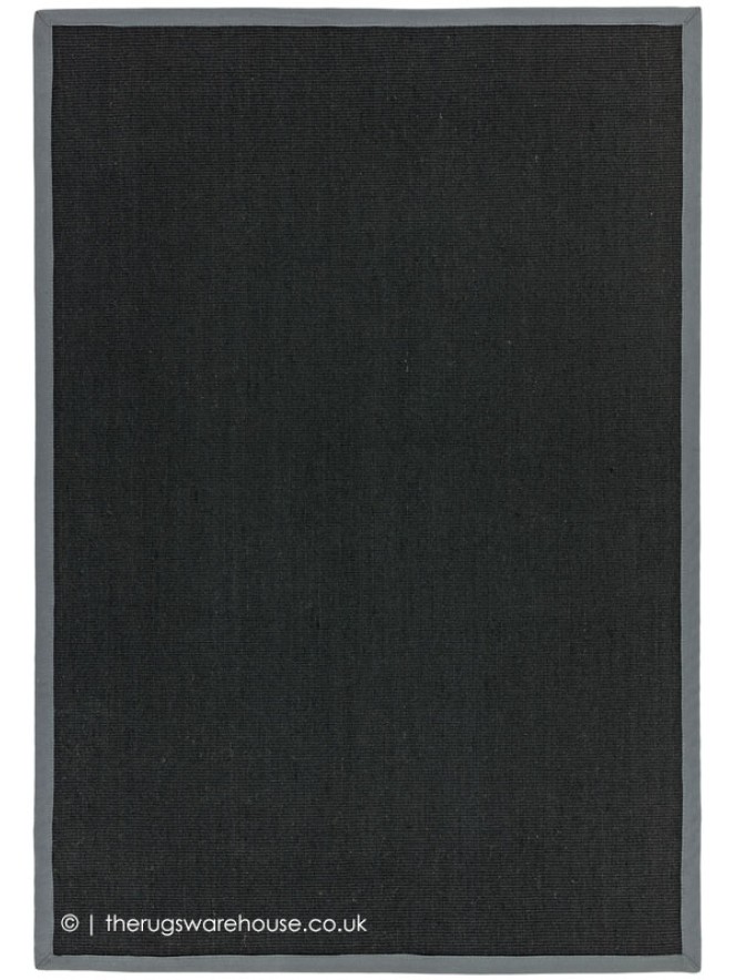 Sisal Black Grey Rug - 7