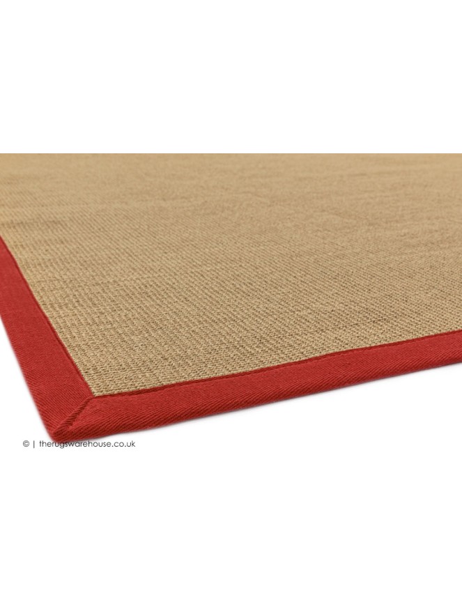 Sisal Linen Red Rug - 3