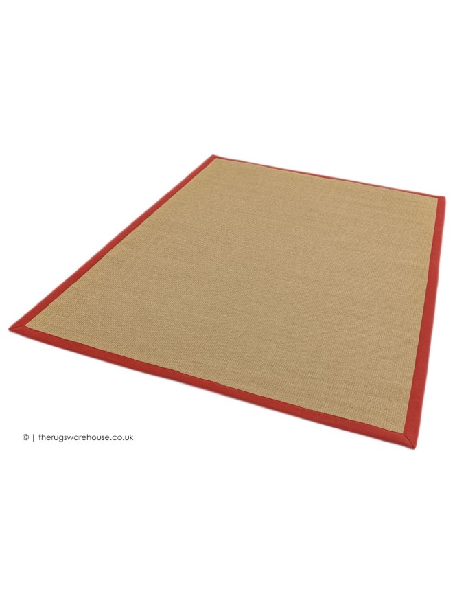 Sisal Linen Red Rug - 6