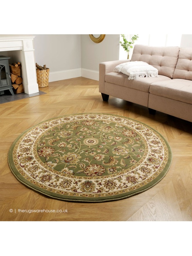 Bashlyk Green Circle Rug - 2