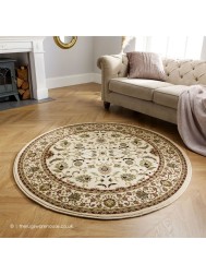 Chorsu Beige Circle Rug - Thumbnail - 2