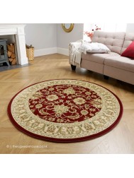 Mulan Red Circle Rug - Thumbnail - 2