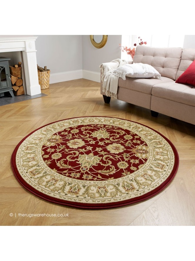 Mulan Red Circle Rug - 2