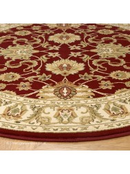 Mulan Red Circle Rug - Thumbnail - 4