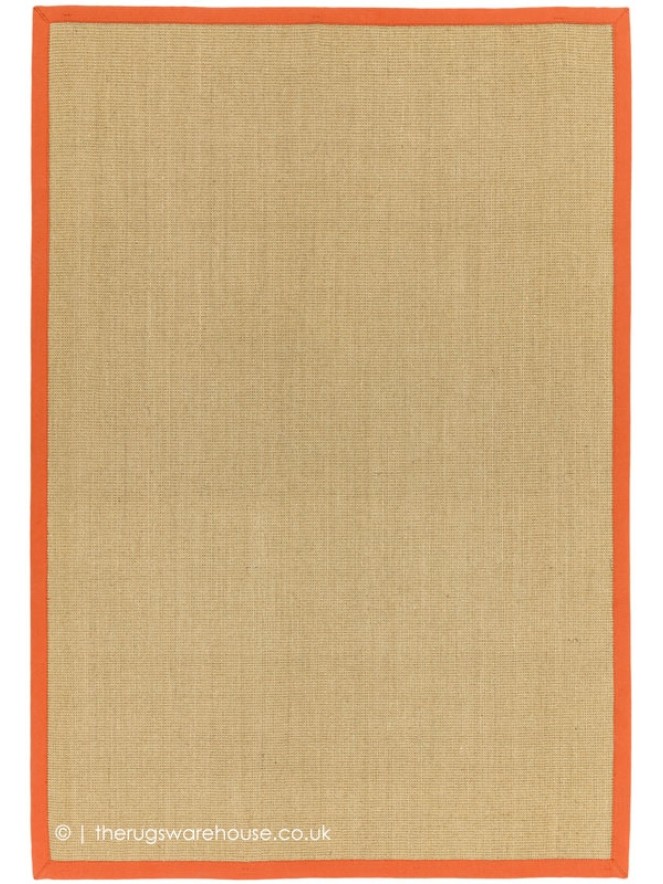 Sisal Linen Orange Rug - 5