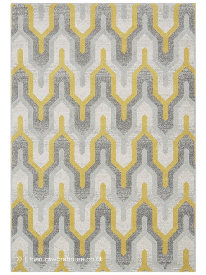 Nova Grey Yellow Rug - 6