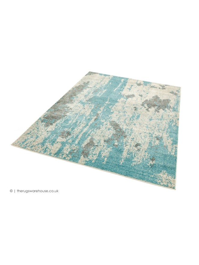 Painterly Duck Egg Rug - 2