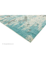 Painterly Duck Egg Rug - Thumbnail - 3