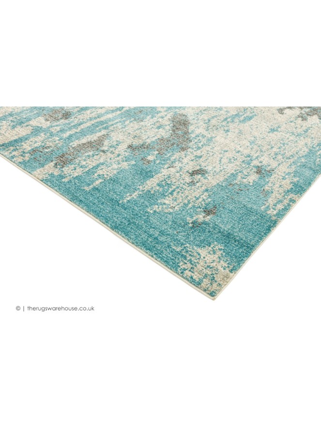 Painterly Duck Egg Rug - 3