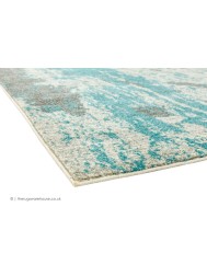 Painterly Duck Egg Rug - Thumbnail - 5