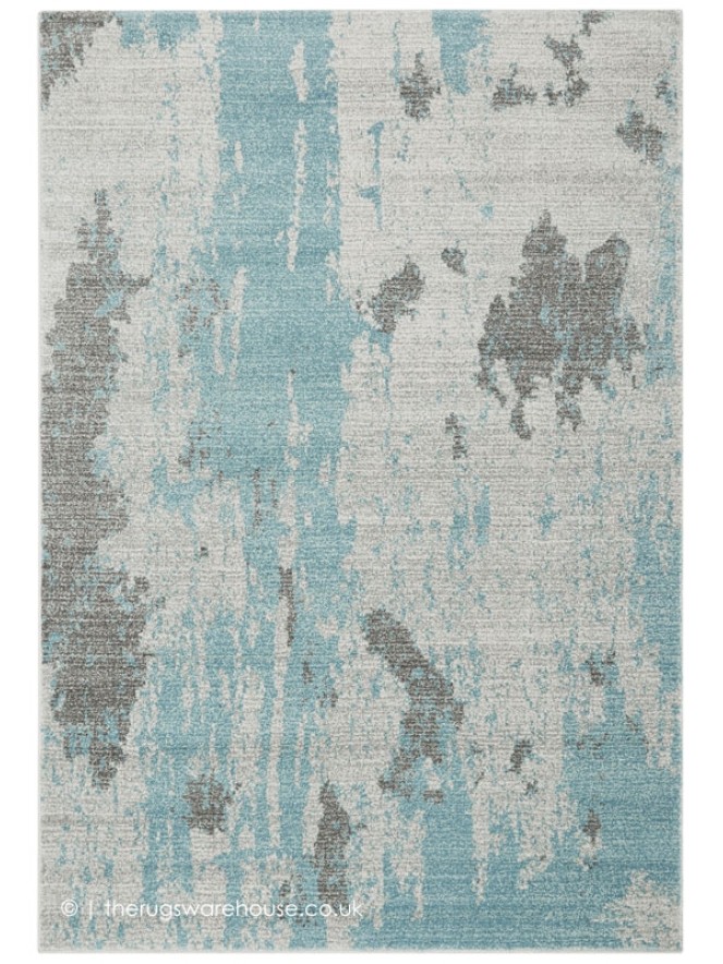 Painterly Duck Egg Rug - 6