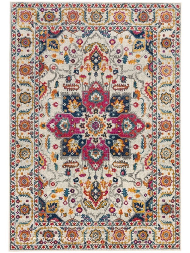 Persian White Multi Rug - 6