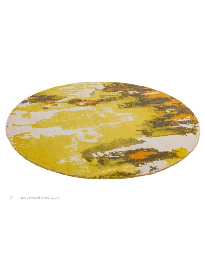 Saturn Yellow Circle Rug - 2