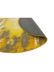 Saturn Yellow Circle Rug - Thumbnail - 4