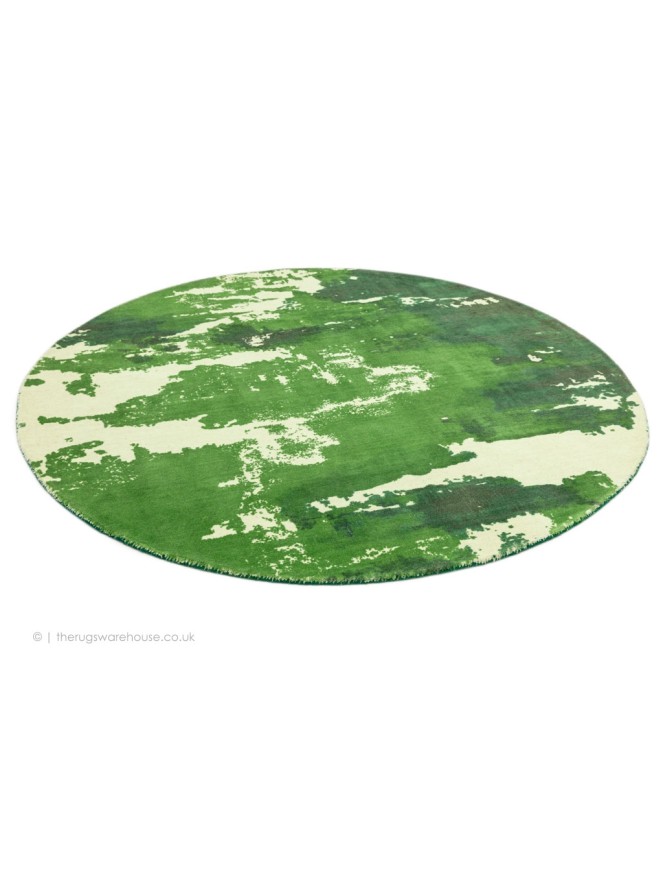 Saturn Green Circle Rug - 3