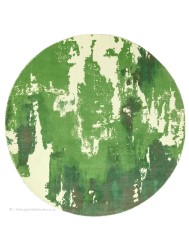 Saturn Green Circle Rug - Thumbnail - 7