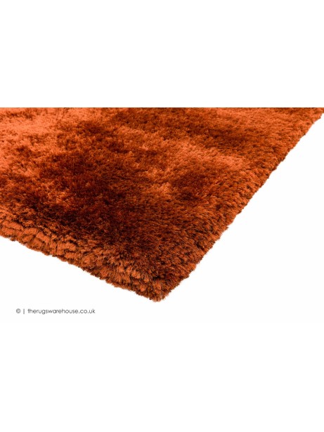 Plush Rust Terracotta Plain Handmade Polyester Shaggy Rug by Asiatic ...