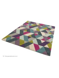 Funk Chevron Blue Green Rug - Thumbnail - 6