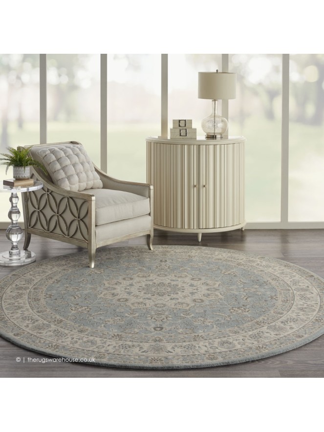 Garzan Aqua Circle Rug - 2