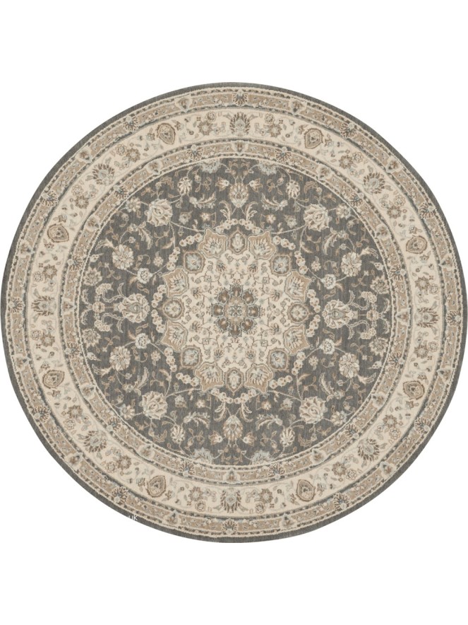 Garzan Grey Circle Rug - 5