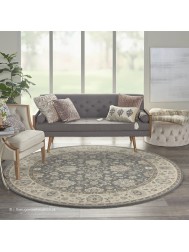 Diyala Grey Circle Rug - Thumbnail - 2