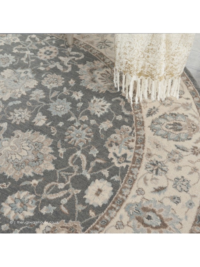 Diyala Grey Circle Rug - 4