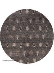 Sarkoy Grey Circle Rug - Thumbnail - 4