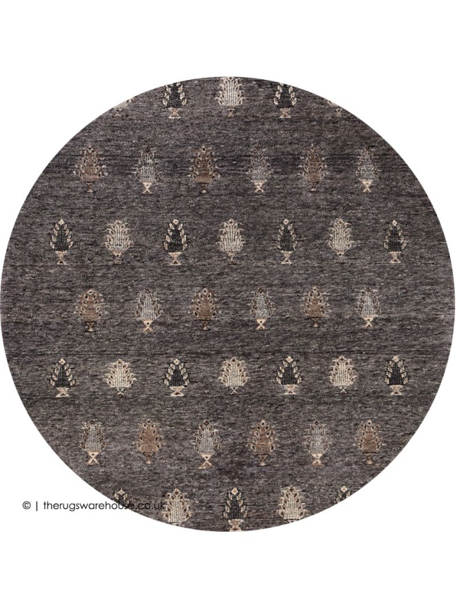 Sarkoy Grey Circle Rug - 4