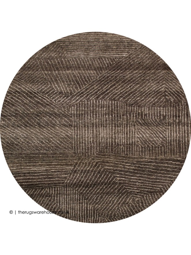 Shards Grey Circle Rug - 5