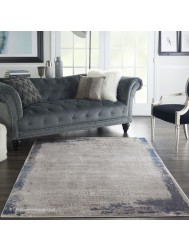 Byala Grey Navy Rug - Thumbnail - 2