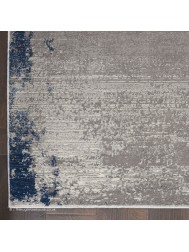 Byala Grey Navy Rug - Thumbnail - 4