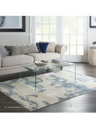 Varvara Ivory Blue Rug - Thumbnail - 3