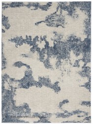 Varvara Ivory Blue Rug - Thumbnail - 8