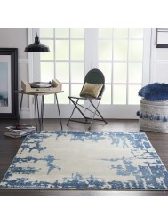 Malko Ivory Blue Rug - Thumbnail - 2