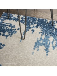 Malko Ivory Blue Rug - Thumbnail - 3