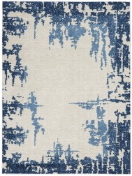 Malko Ivory Blue Rug - Thumbnail - 7