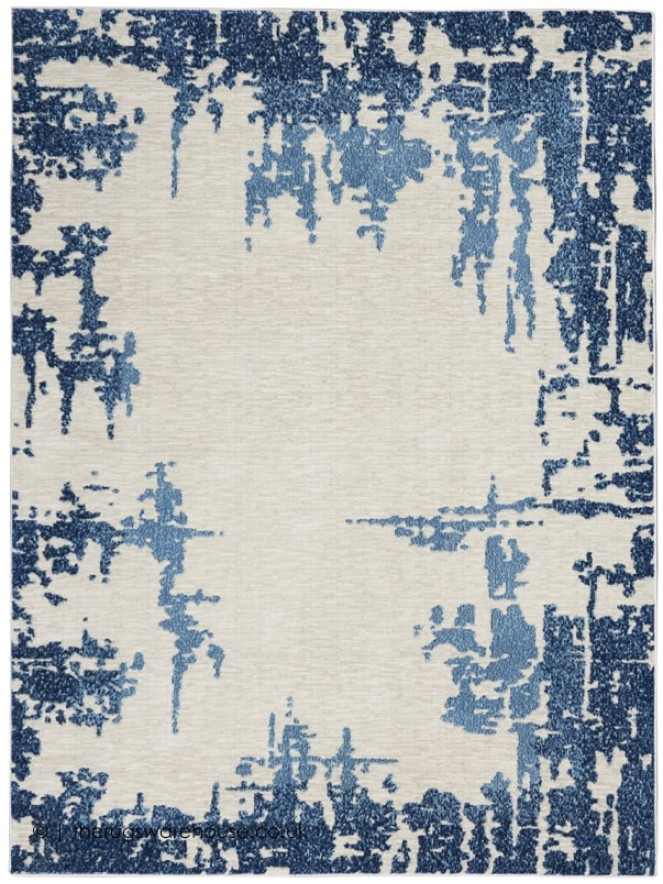 Malko Ivory Blue Rug - 7