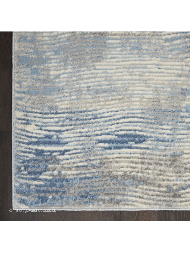 Solace Wave Blue Rug - 4