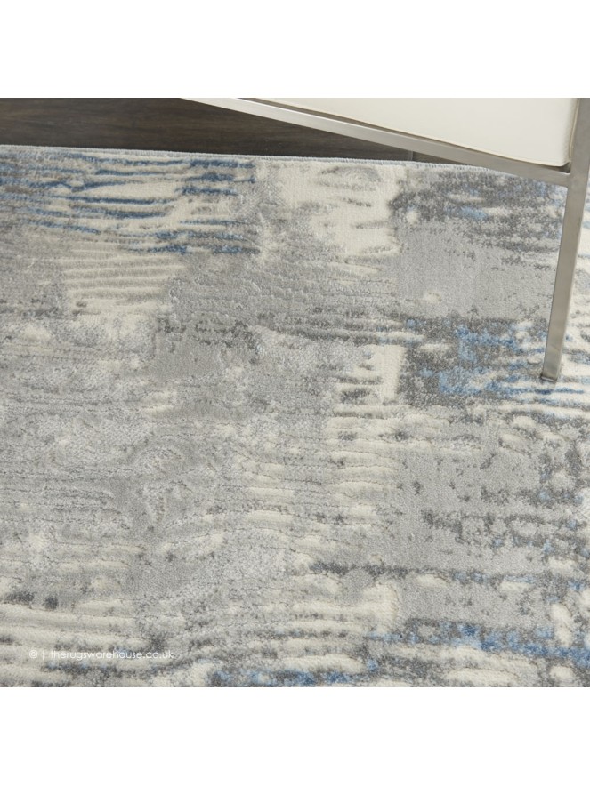 Solace Wave Blue Rug - 6