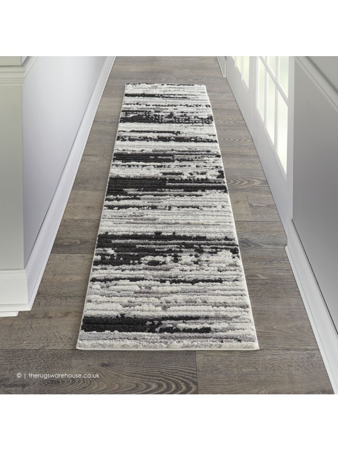 Zermat Stripes Charcoal Runner - 2