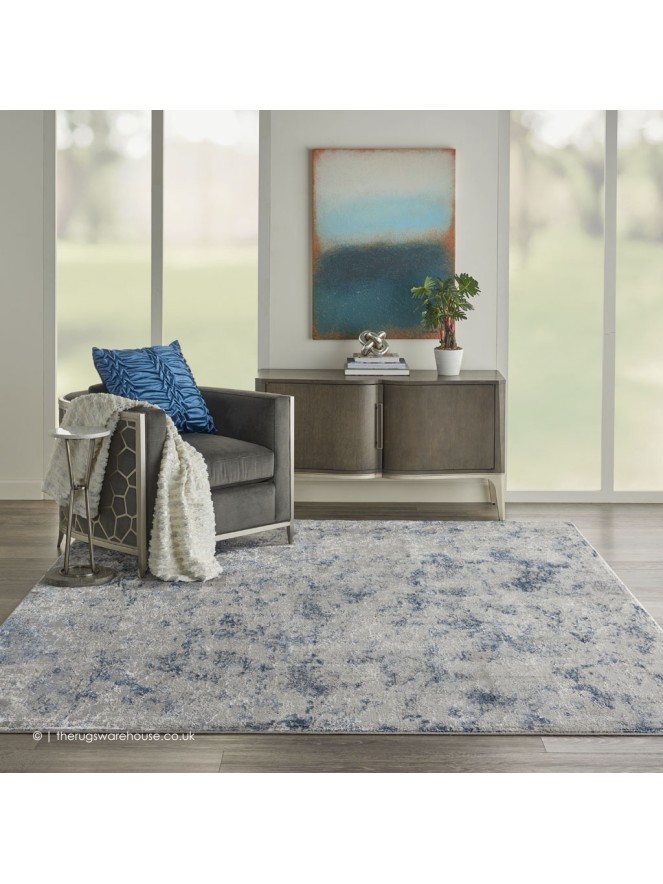 Terrace Speckle Blue Rug - 2