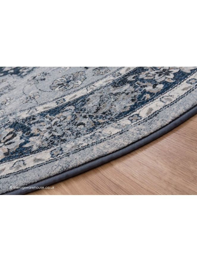 Bologna Blue Circle Rug - 3