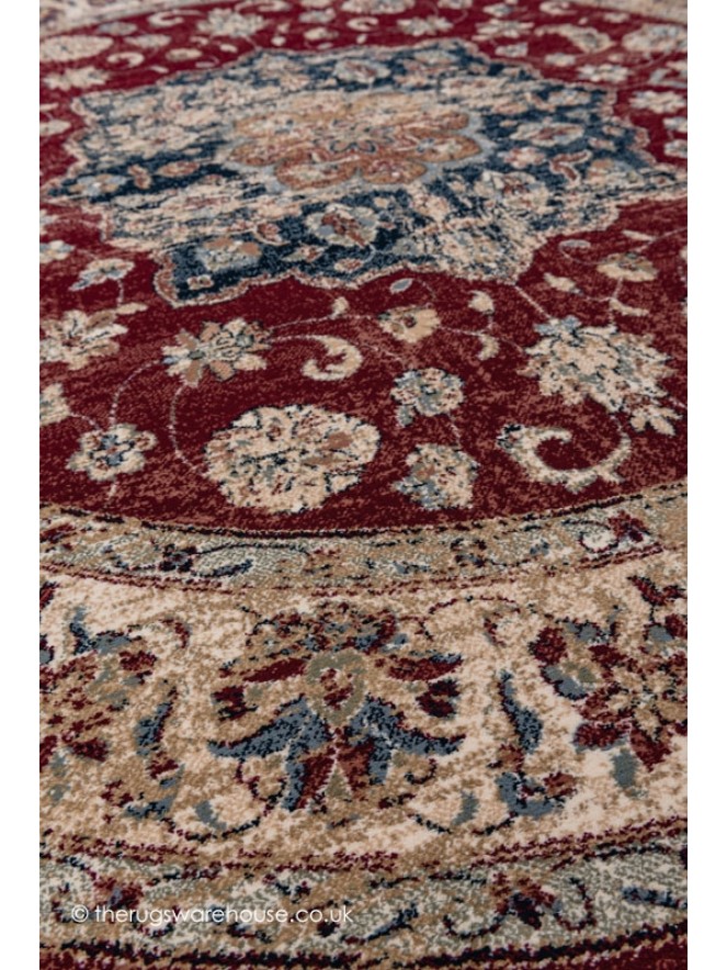 Timouri Red Circle Rug - 5