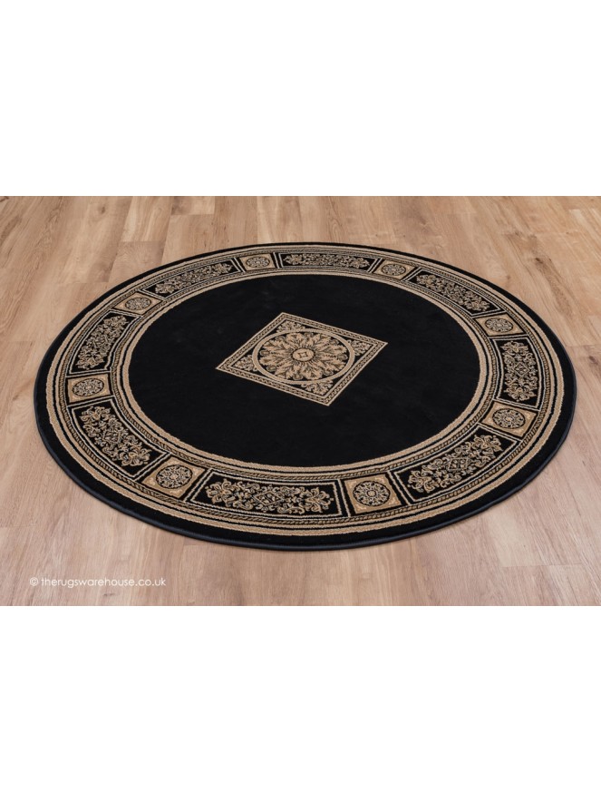 Piero Black Circle Rug - 2